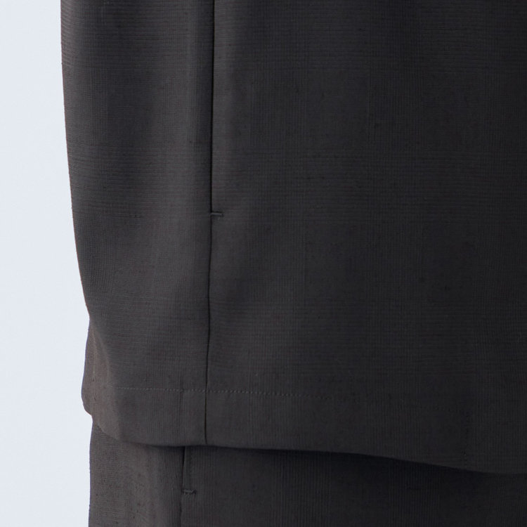 ブラックライン 【RBC】【春夏】オーバーサイズ2釦ジャケット/ブラック×シャドーチェック 黒