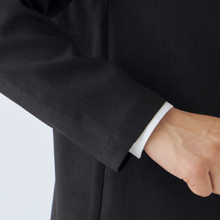 ブラックライン 【RBC】【春夏】オーバーサイズ2釦ジャケット/ブラック×シャドーチェック 黒