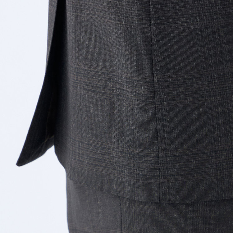 シルバーライン 【発送在庫あり】【CLASSICO TAPERED】【秋冬】2釦シングルスーツ 1タック/ブラウン×チェック/REDA ACTIVE/NEW ZEALAND MERINO/SHOWER CLEAN/※裾上げ必要 茶濃色