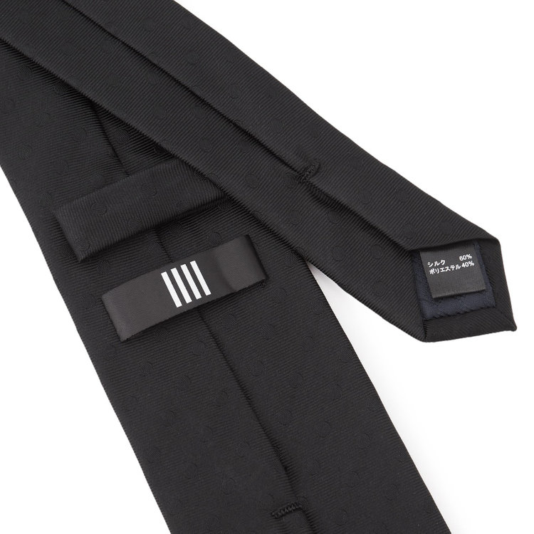 ブラックライン 【BLACK LINE】シルクブレンドドットネクタイ 7.5cm幅/ブラック その他