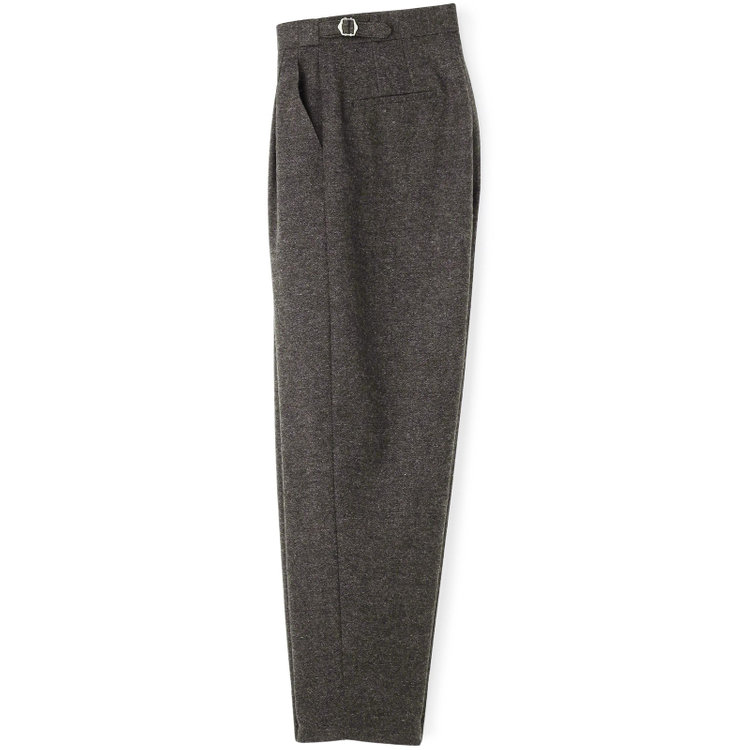 ブラックライン 【BLACK LINE】2タックバレルパンツ/ブラウン/※裾上げ済み仕様 茶中間