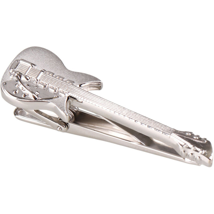 ネクタイピン タイクリップ 49mm×15mm/ギター（T128_X）｜レディース