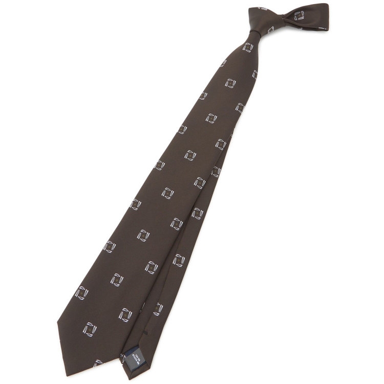 シルバーライン 【SILVER LINE】シルク小紋ネクタイ 8.0cm幅/ブラウン その他
