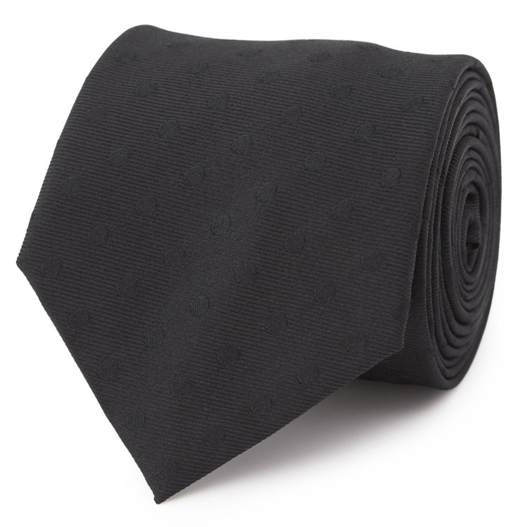 ブラックライン 【BLACK LINE】シルクブレンドドットネクタイ 7.5cm幅/ブラック その他