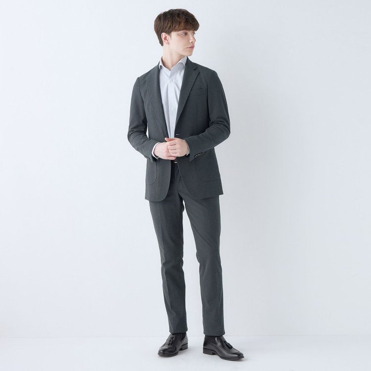 シルバーライン 【CLASSICO TAPERED】【春夏】2釦シングルジャケット/グレー/パッチポケット/RIRANCHA グレー中間