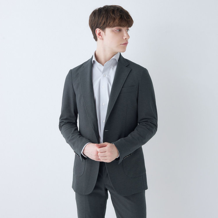 シルバーライン 【CLASSICO TAPERED】【春夏】2釦シングルジャケット/グレー/パッチポケット/RIRANCHA グレー中間