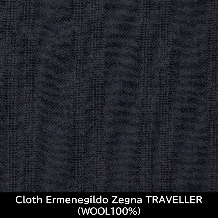 スーツセレクト 【日本製】【WOMEN'S】【パターンオーダー】【RELAX TAPERED】【春夏】スーツ/ネイビー×シャドーストライプ/Cloth Ermenegildo Zegna TRAVELLER(WOOL100%) ネイビー系(紺)