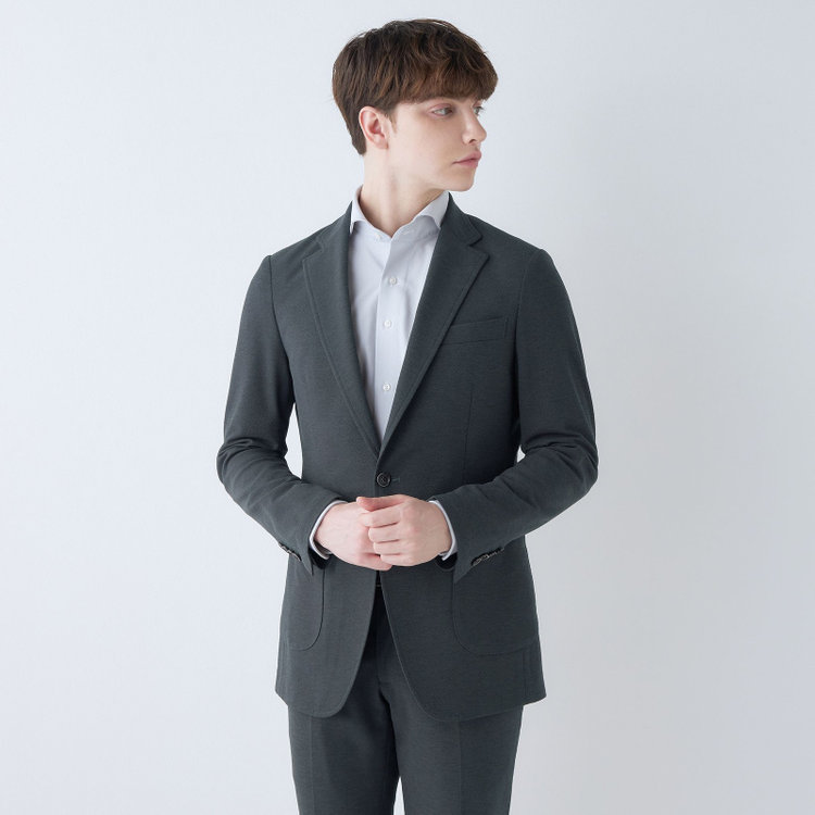 シルバーライン 【CLASSICO TAPERED】【春夏】2釦シングルジャケット/グレー/パッチポケット/RIRANCHA グレー中間