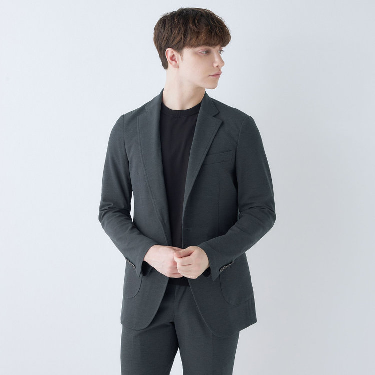 シルバーライン 【CLASSICO TAPERED】【春夏】2釦シングルジャケット/グレー/パッチポケット/RIRANCHA グレー中間