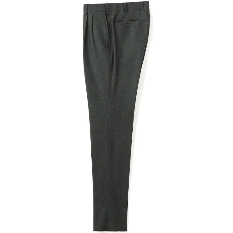 シルバーライン 【CLASSICO TAPERED】【秋冬】3釦段返りシングルスーツ 2タック/グリーン/ウエストムーブ/MARZOTTO/※裾上げ必要 緑濃色