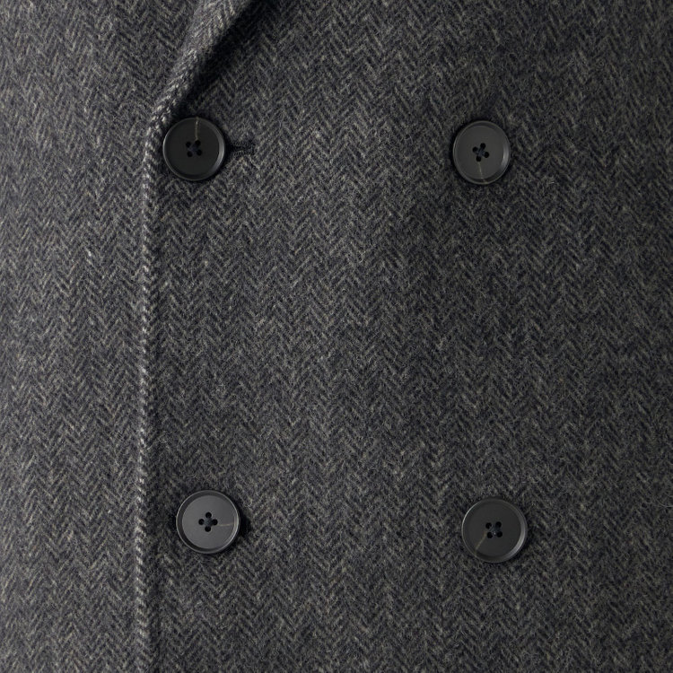 シルバーライン 【発送在庫あり】【SL】ウールブレンド ラグランダブルチェスターコート/ブラウングレー×ヘリンボーン/RE:NEWOOL 茶中間