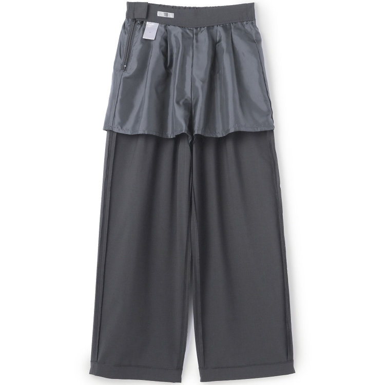 シルバーライン 【SL】【年間】ワイドパンツ/ダークグレー/ウォッシャブル/4S/裾上げ済仕様 グレー濃色