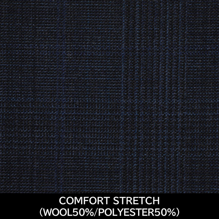 スーツセレクト 【国内縫製】【WOMEN'S】【パターンオーダー】【RELAX TAPERED】【春夏】スーツ/ネイビー×チェック/COMFORT STRETCH (WOOL50%/POLYESTER50%) 紺中間