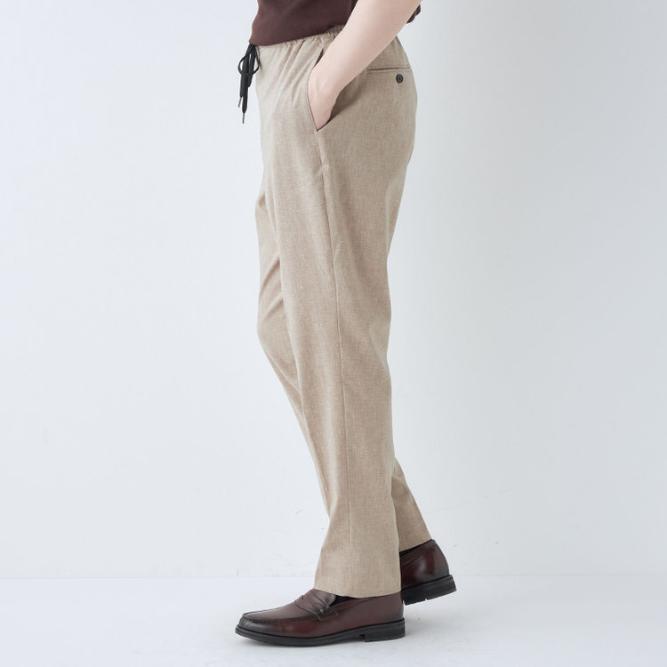 シルバーライン 【RBC】【春夏】オーバーサイズパンツ/ベージュ/ウエストシャーリング/ドローコード/裾上げ済仕様 茶淡色