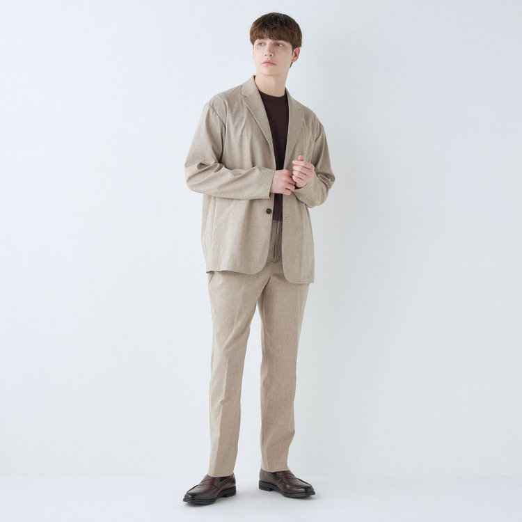 シルバーライン 【RBC】【春夏】オーバーサイズパンツ/ベージュ/ウエストシャーリング/ドローコード/裾上げ済仕様 茶淡色