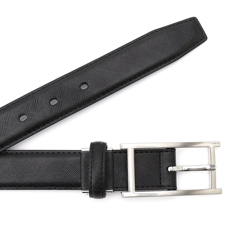 ブラックライン ピンバックルベルト 2.8幅/ブラック(ウエスト97cmまで対応) 黒