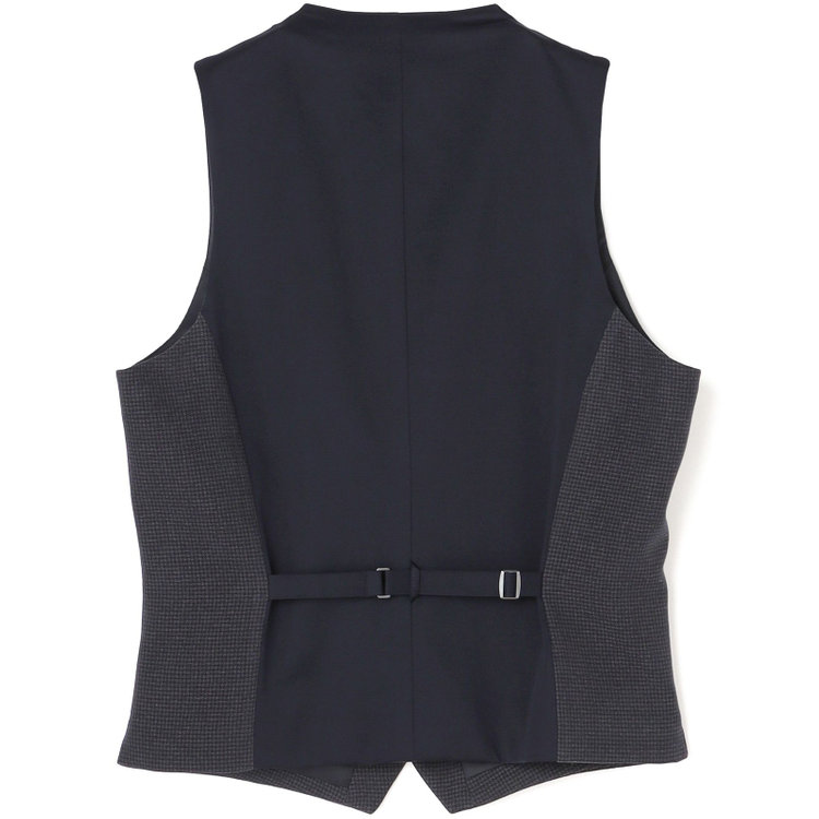 ソノタ 【WEB限定/OUTLET】【SL】ジレ(ベスト)/ネイビー×ハウンドトゥース/MOBILE HEAT 紺濃色