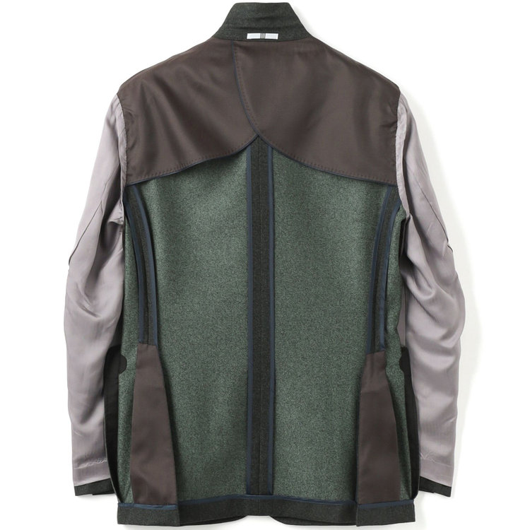 シルバーライン 【CLASSICO TAPERED】【秋冬】3釦段返りシングルスーツ 2タック/グリーン/ウエストムーブ/MARZOTTO/※裾上げ必要 緑濃色