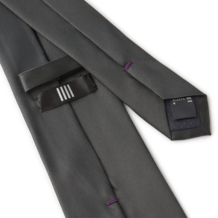 ブラックライン 【BLACK LINE】シルクブレンドソリッドネクタイ 7.5cm幅/グレー その他