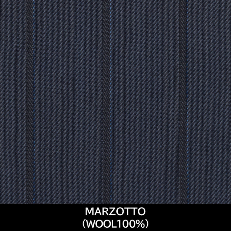 スーツセレクト 【日本製】【MEN'S】【パターンオーダー】【CLASSICO TAPERED S】【春夏】スーツ/ネイビー×ストライプ/MARZOTTO(WOOL100%) ネイビー系(紺)