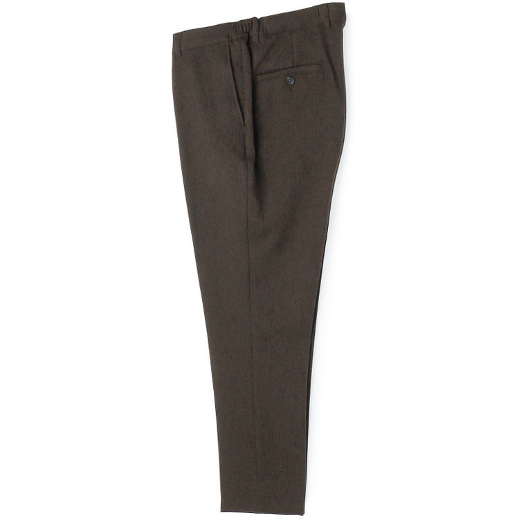 ソノタ 【BLACK LINE】【秋冬】ドローコード0タックパンツ/ブラウン/ウエストシャーリング仕様/※裾上げ済み仕様 茶中間