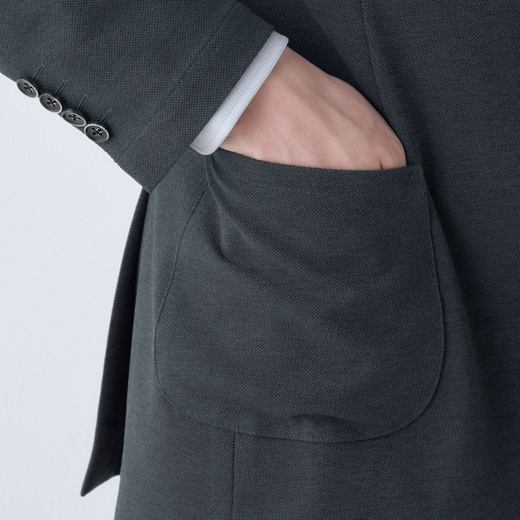 シルバーライン 【CLASSICO TAPERED】【春夏】2釦シングルジャケット/グレー/パッチポケット/RIRANCHA グレー中間