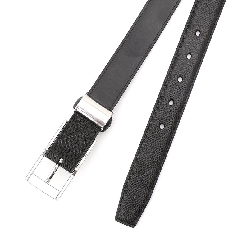 ブラックライン ピンバックルベルト 3.0幅/ブラック(ウエスト100cmまで対応) 黒