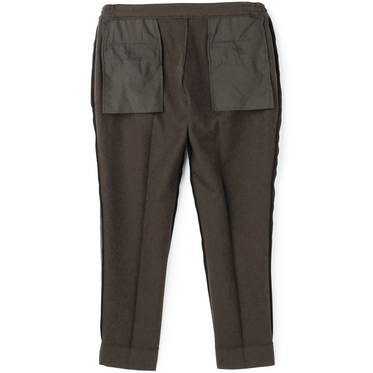 ソノタ 【BLACK LINE】【秋冬】ドローコード0タックパンツ/ブラウン/ウエストシャーリング仕様/※裾上げ済み仕様 茶中間