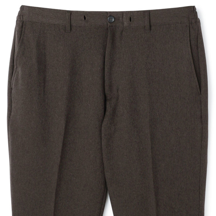 ソノタ 【BLACK LINE】【秋冬】ドローコード0タックパンツ/ブラウン/ウエストシャーリング仕様/※裾上げ済み仕様 茶中間