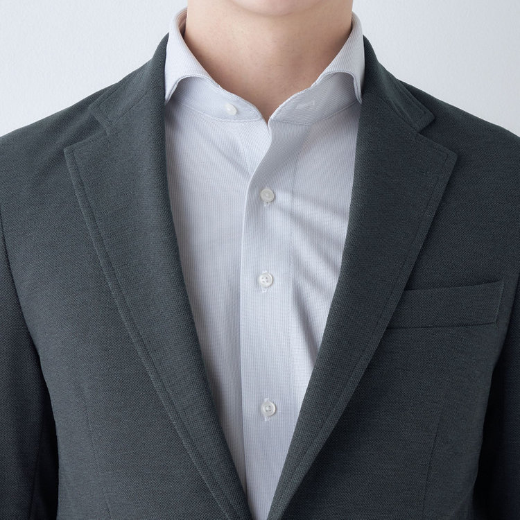 シルバーライン 【CLASSICO TAPERED】【春夏】2釦シングルジャケット/グレー/パッチポケット/RIRANCHA グレー中間