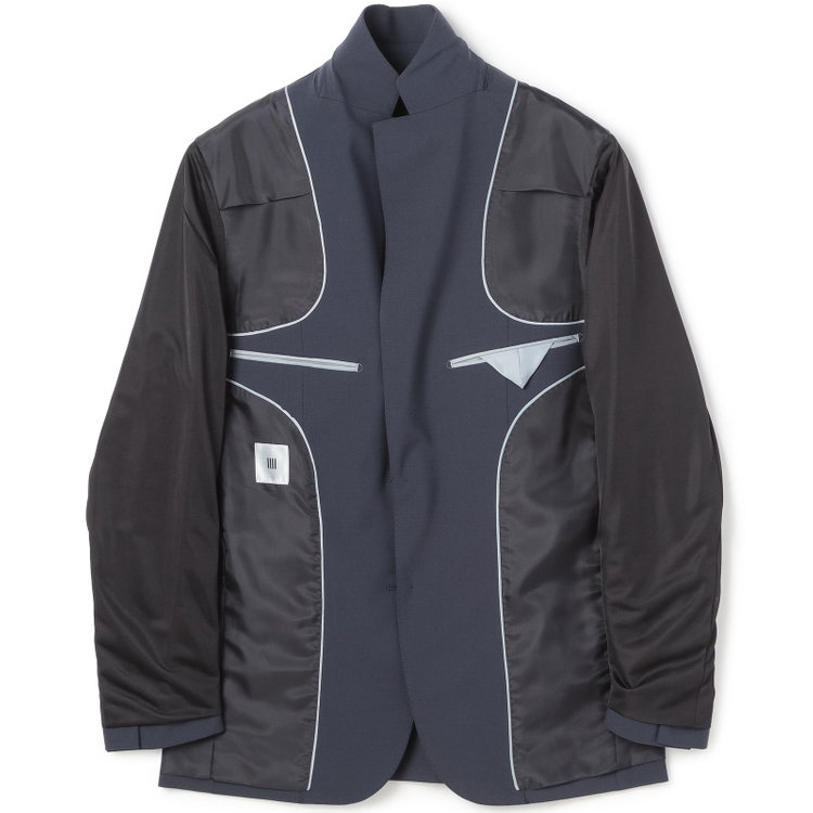 シルバーライン 【RBC】【春夏】2釦シングルスーツ 2タック/ネイビー/パッチポケット/ウエストムーブ/※パンツ裾上げ必要 紺中間