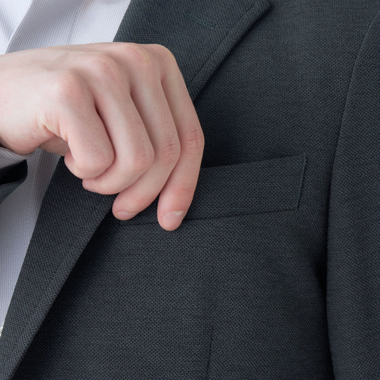 シルバーライン 【CLASSICO TAPERED】【春夏】2釦シングルジャケット/グレー/パッチポケット/RIRANCHA グレー中間