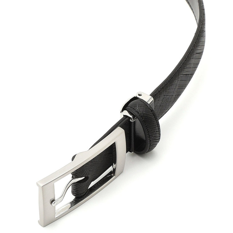 ブラックライン ピンバックルベルト 3.0幅/ブラック(ウエスト100cmまで対応) 黒