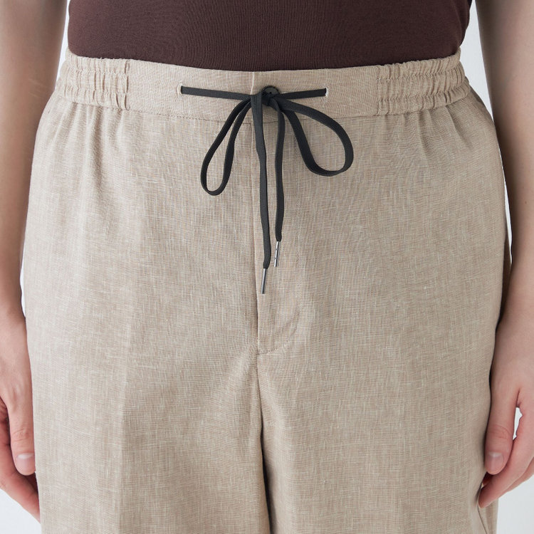 シルバーライン 【RBC】【春夏】オーバーサイズパンツ/ベージュ/ウエストシャーリング/ドローコード/裾上げ済仕様 茶淡色