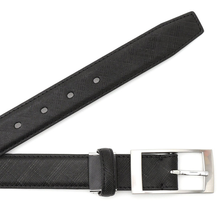 ブラックライン ピンバックルベルト 3.0幅/ブラック(ウエスト100cmまで対応) 黒