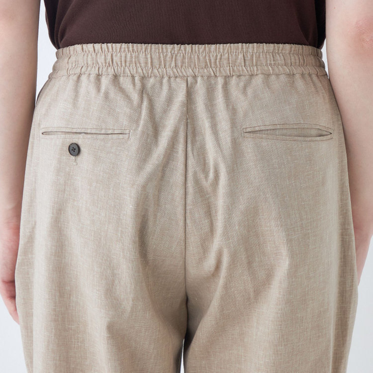 シルバーライン 【RBC】【春夏】オーバーサイズパンツ/ベージュ/ウエストシャーリング/ドローコード/裾上げ済仕様 茶淡色