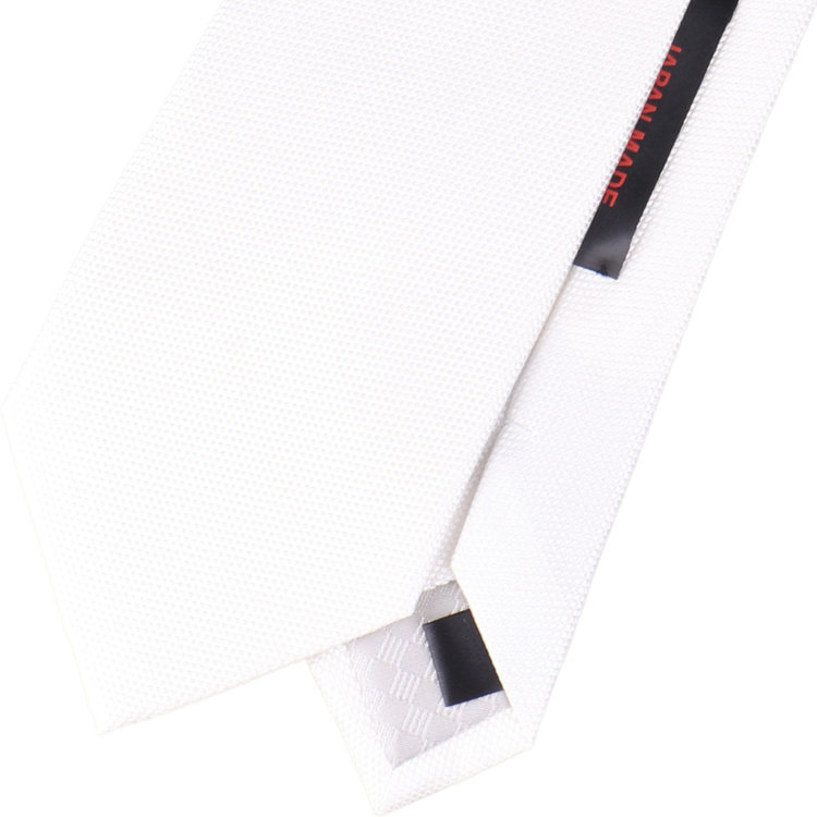 シルバーライン 【SILVER LINE】シルクソリッド 慶事対応 ネクタイ 8.0cm幅/ホワイト/JAPAN MADE その他