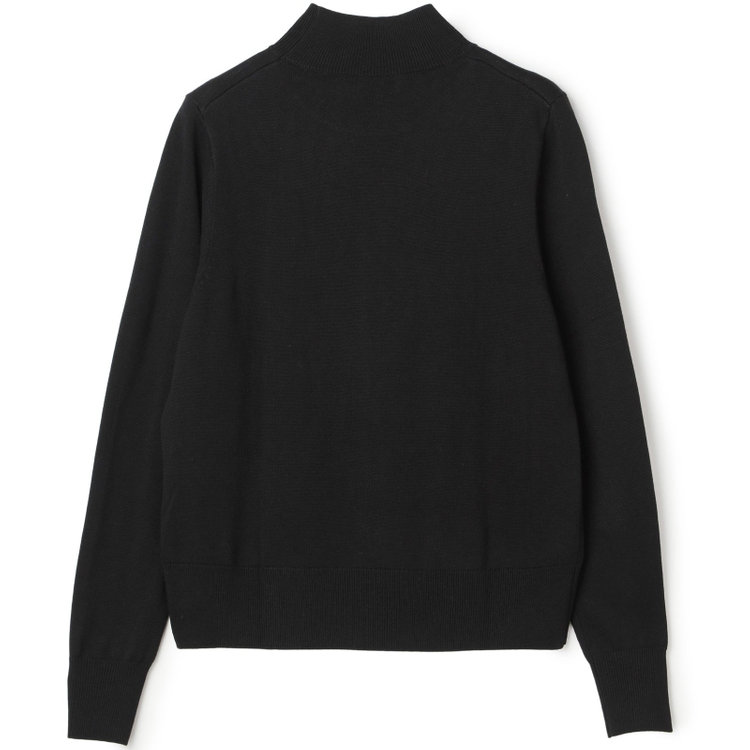 シルバーライン 天竺ハイネックニット/ブラック 黒