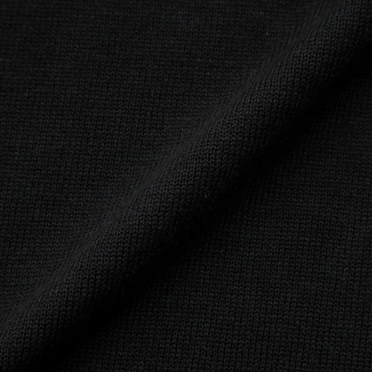 シルバーライン 天竺ハイネックニット/ブラック 黒