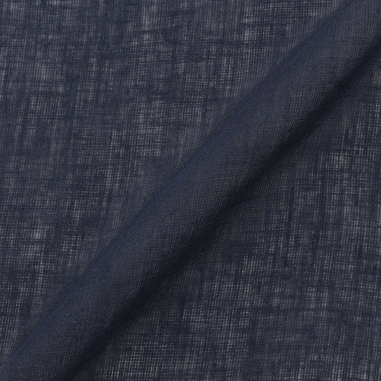 シルバーライン リネンポケットチーフ/ネイビー+グリーントリミング 緑中間