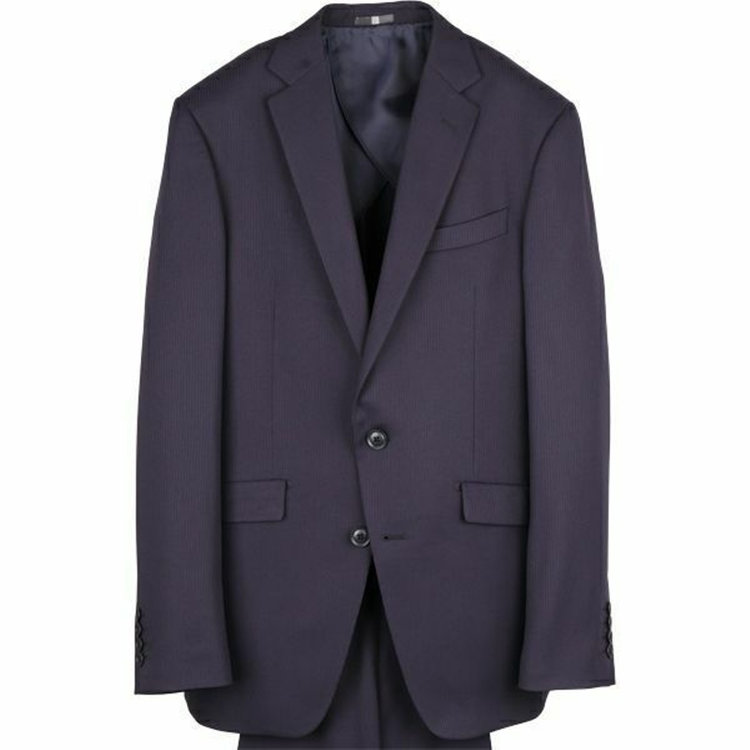 スーツセレクト 【WEB限定/OUTLET】【KSW】【年間】2釦シングルスーツ 0タック/ネイビー×シャドーストライプ/ウォッシャブルパンツ※裾上げ必要 青濃色