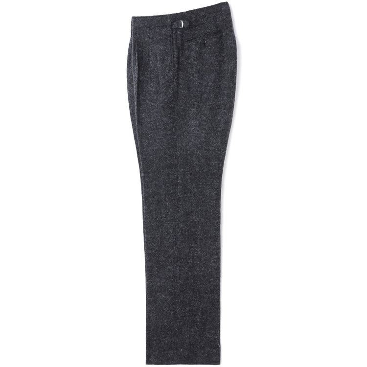 シルバーライン 【発送在庫あり】【Just Loose】【秋冬】ウールブレンドパンツ 2タック/グレー+ツイード/MALLALIEUS 1863 woven in england/※裾上げ必要 グレー濃色