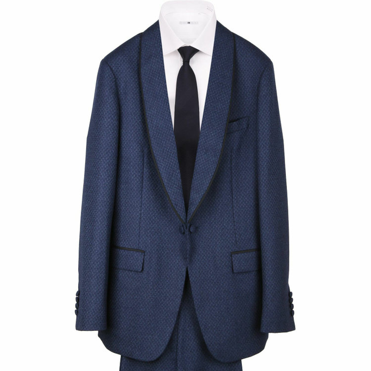 スーツセレクト 【WEB限定/OUTLET】【発送在庫あり】【CLASSICO TAPERED】【年間】1釦ショールカラースーツ 0タック/ネイビー ネイビー系(紺)