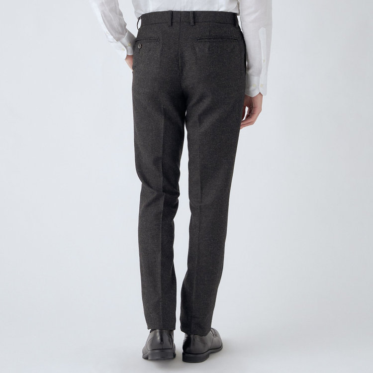 シルバーライン 【CLASSICO TAPERED】【秋冬】2釦シングルスーツ 1タック/ブラウン×グレンチェック/RE:NEWOOL/※裾上げ必要 茶中間