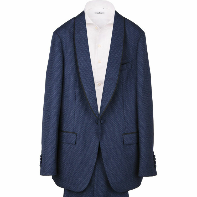 スーツセレクト 【WEB限定/OUTLET】【発送在庫あり】【CLASSICO TAPERED】【年間】1釦ショールカラースーツ 0タック/ネイビー ネイビー系(紺)