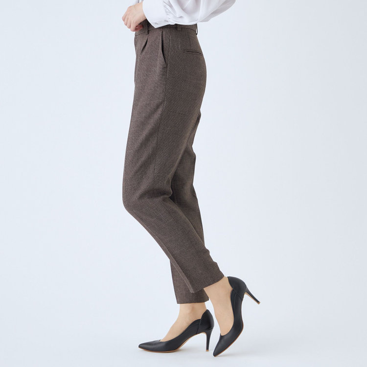 シルバーライン 【RELAX TAPERED】【年間】テーパードパンツ/ブラウン/ウォッシャブル/※裾上げ済仕様 茶中間