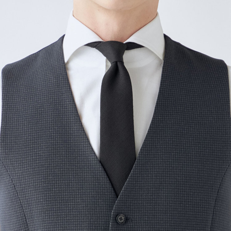 ソノタ 【WEB限定/OUTLET】【SL】ジレ(ベスト)/ネイビー×ハウンドトゥース/MOBILE HEAT 紺濃色