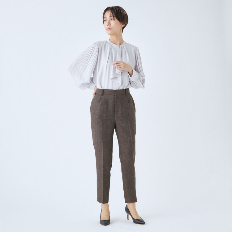 シルバーライン 【RELAX TAPERED】【年間】テーパードパンツ/ブラウン/ウォッシャブル/※裾上げ済仕様 茶中間