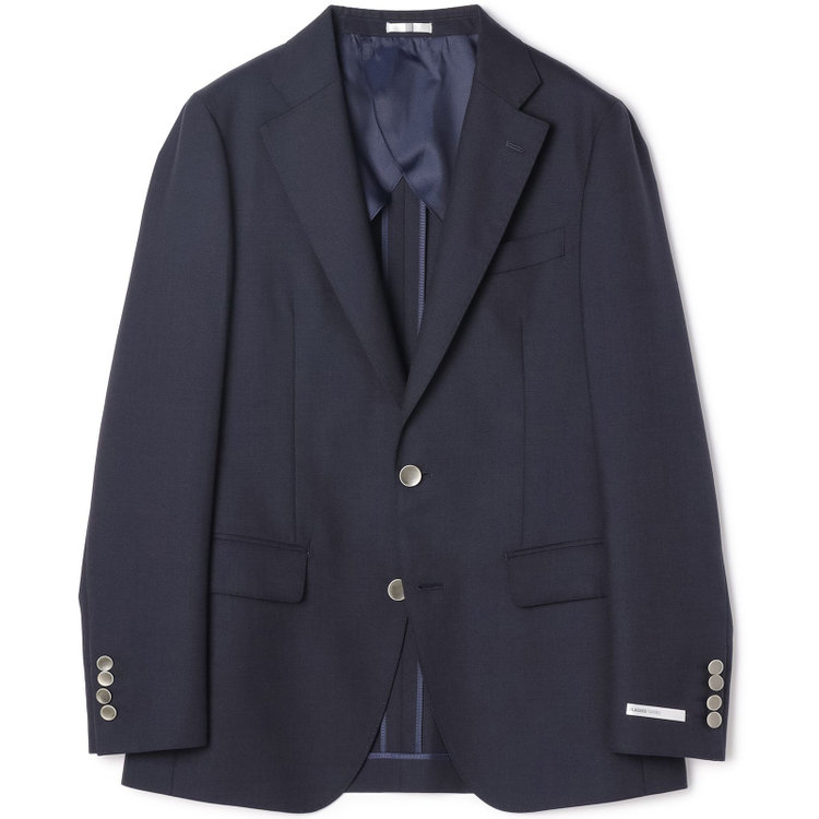 シルバーライン 【CLASSICO TAPERED】【年間】ウールブレンド2釦ジャケット/ネイビー×ソリッド+メタル釦 紺濃色