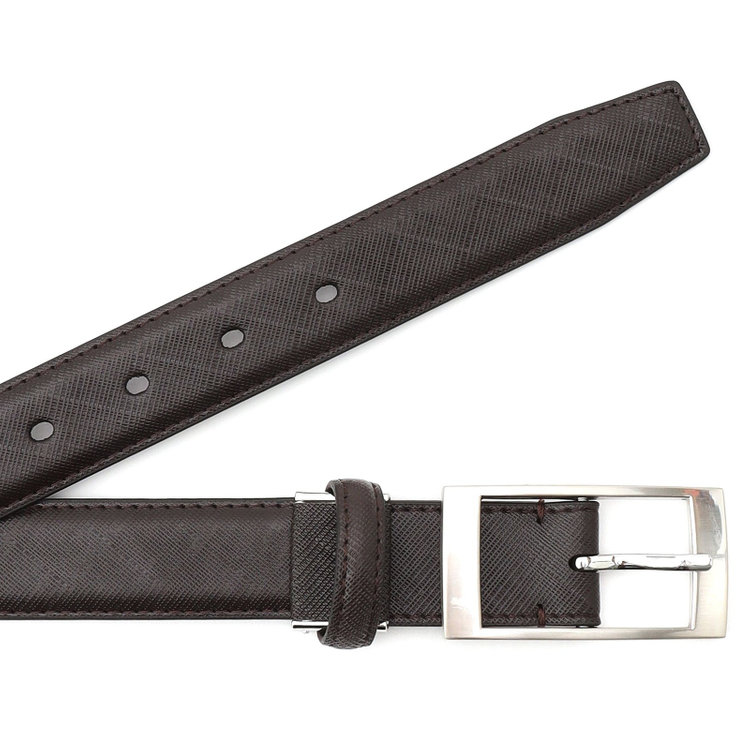 ブラックライン 【BL】ピンバックルベルト 3.0幅/ダークブラウン(ウエスト100cmまで対応) 茶濃色